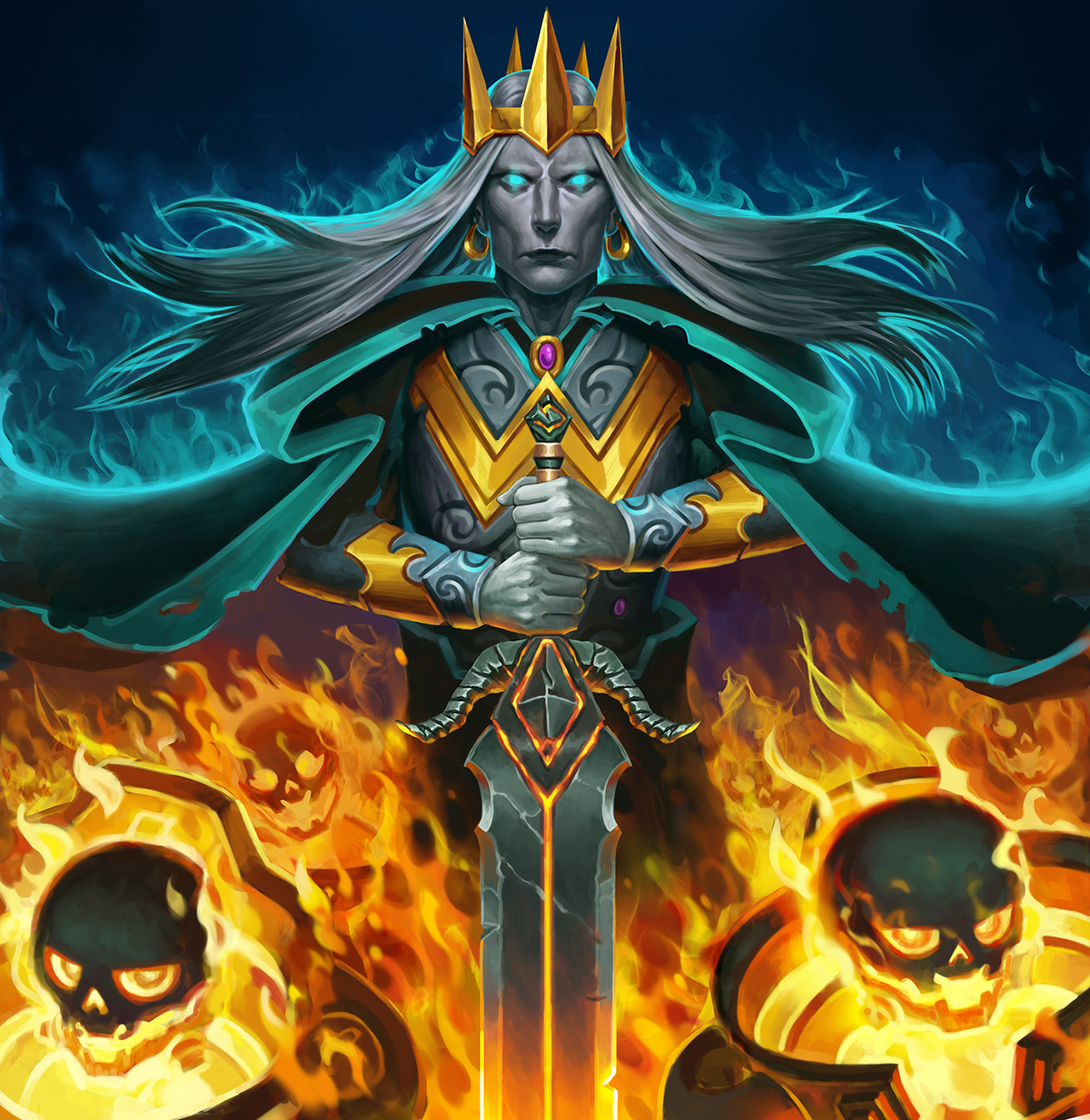 dark flame king kingdom legion skulls slot game Underground world