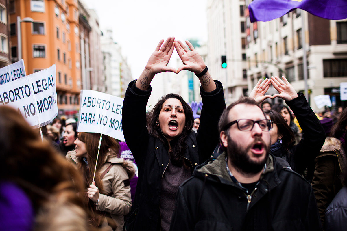 madrid abortion law march