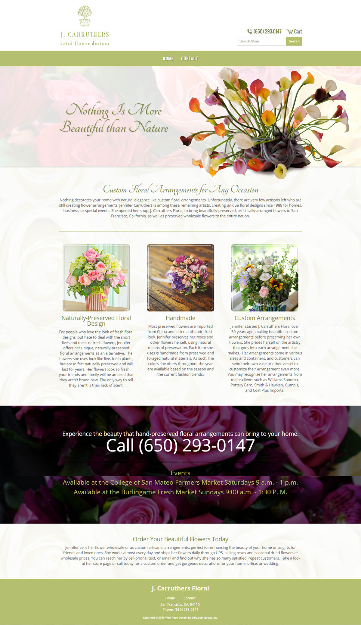 Responsive Website design floral graphics logo