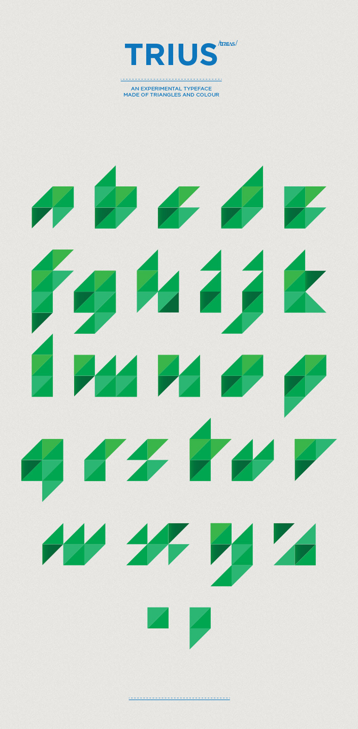 UI font geometric Emanuele Catena  ma LCC laquila Typeface triangle app design