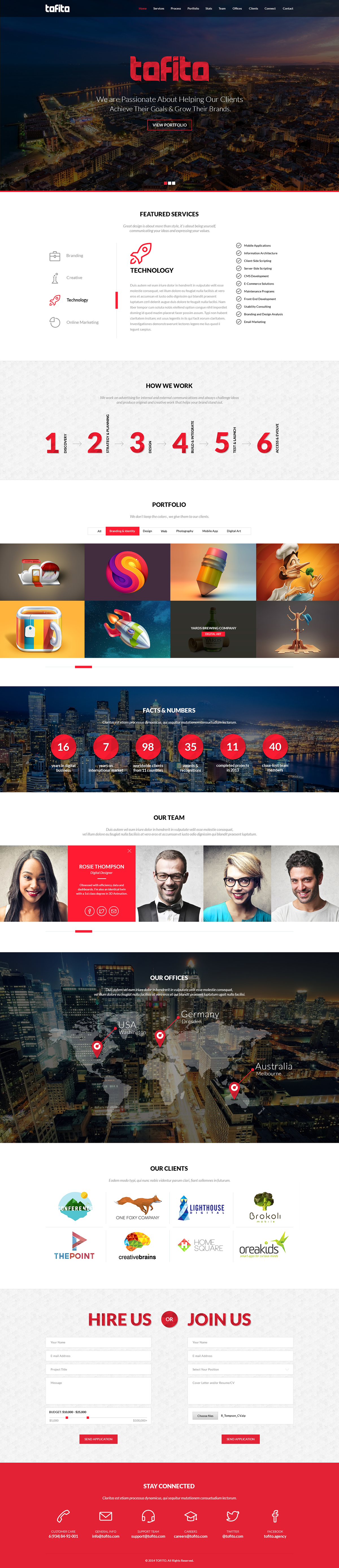 Blog business corporate creative grid landing page modern One One Page portfolio polygon Single Page tofito