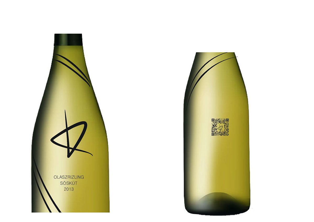 Logo Design qr wine
