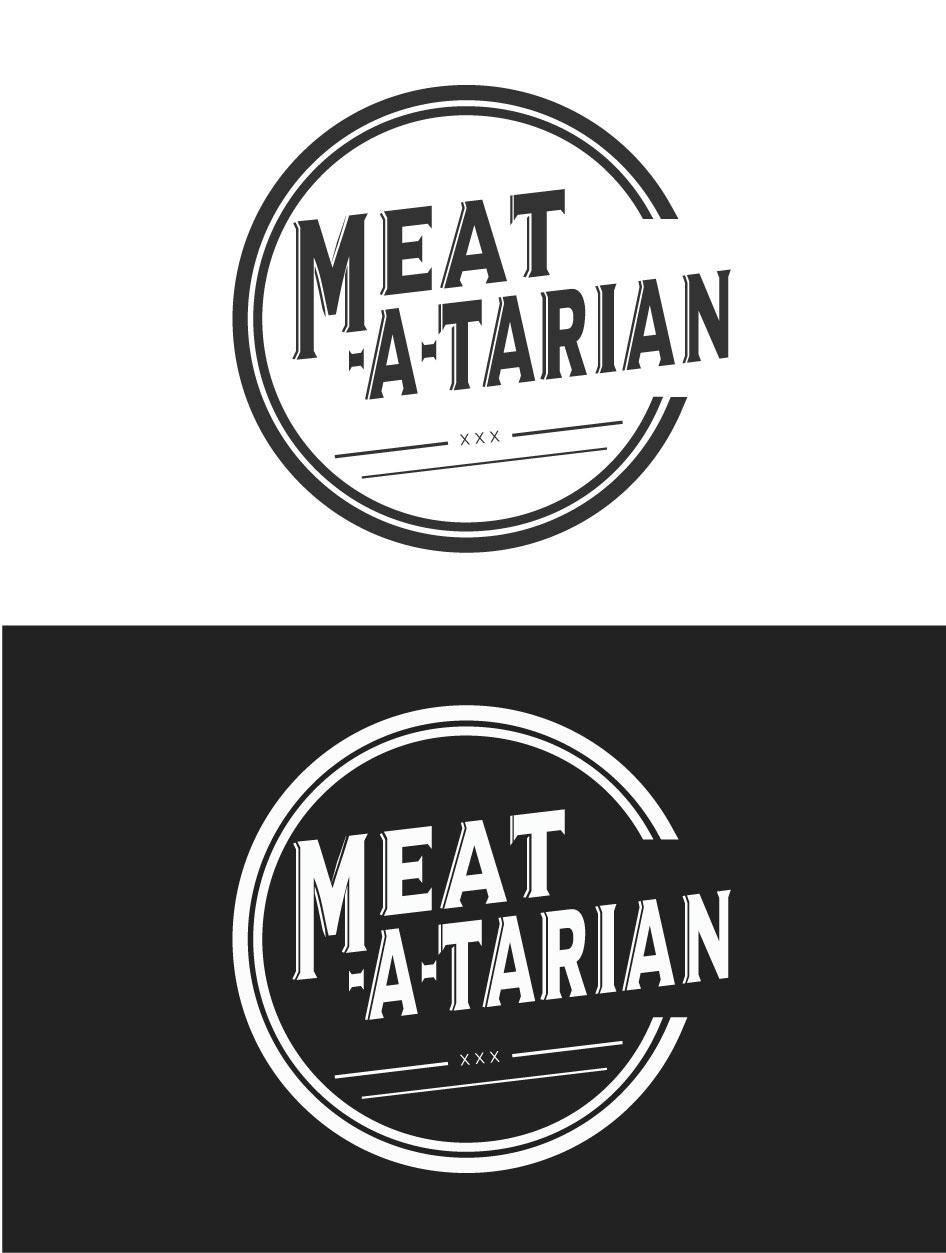 meat restaurant design oldschool logo brand clean