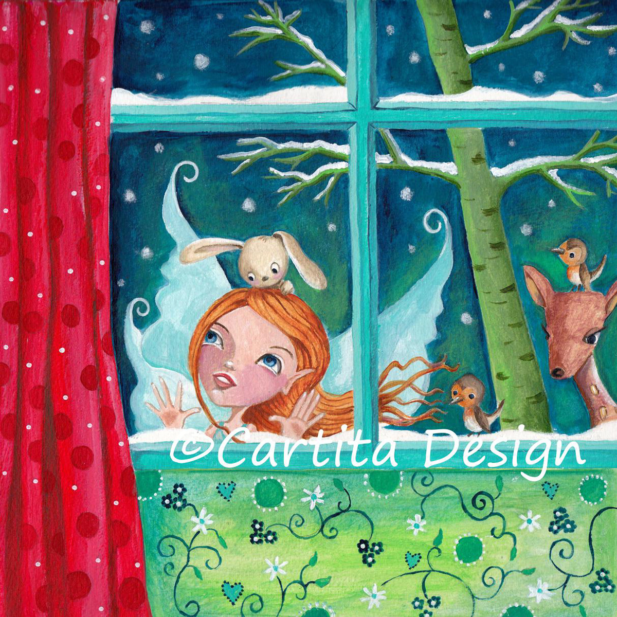 greeting cards illustrations  christmas