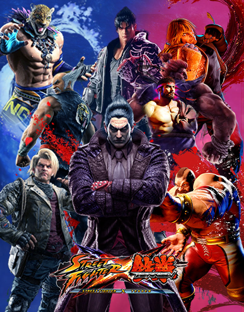 STREET FIGHTER tekken poster jin kazama kazuya Akuma ken Chun Li hihachi Street Fighter x Tekken