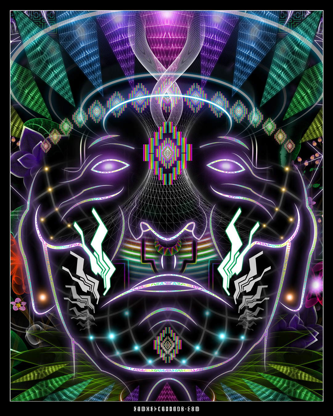 DMT psy art visionary art hyperspace abstract acid dark digital artist fantasy geometry lsd mystical psychedelic rainbow spiritual surreal symmetry trippy consciousness sacred fractal shamanism colorful Psychonaut