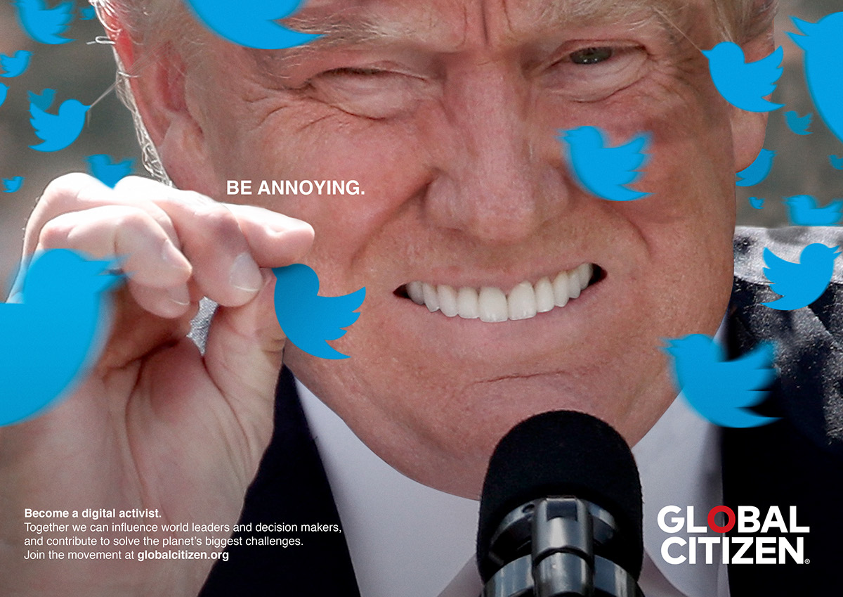YoungLions Cannes adci print Advertising  Donald Trump twitter be annoying gold lion
