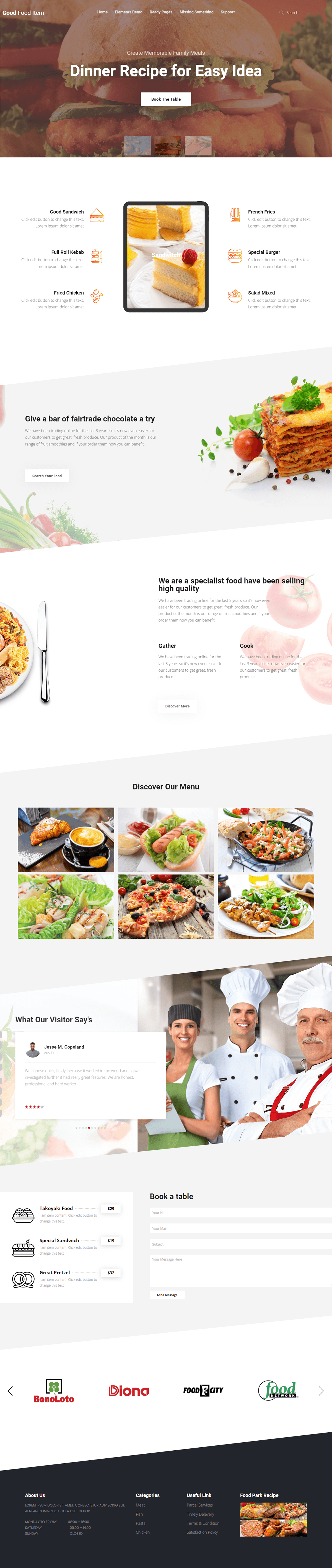 Food Website Design