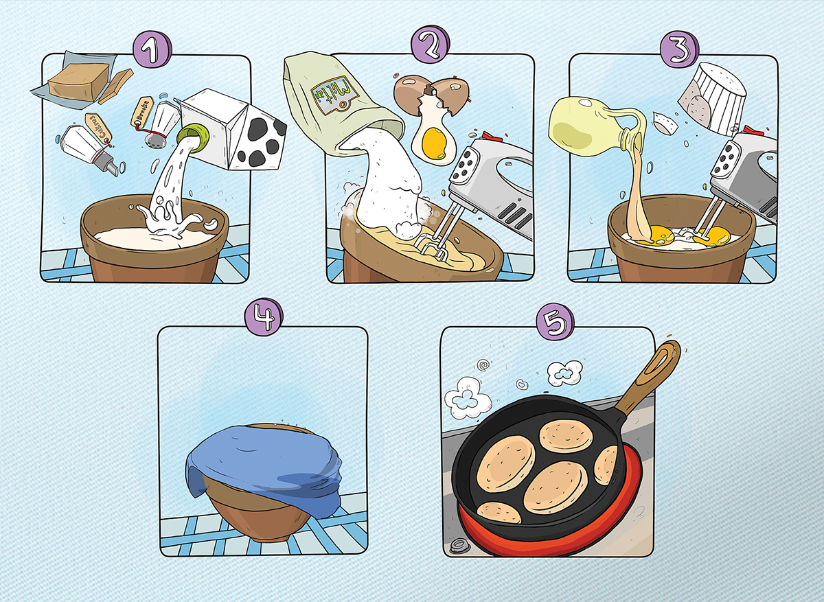 children's book recipe illustration graphic arts