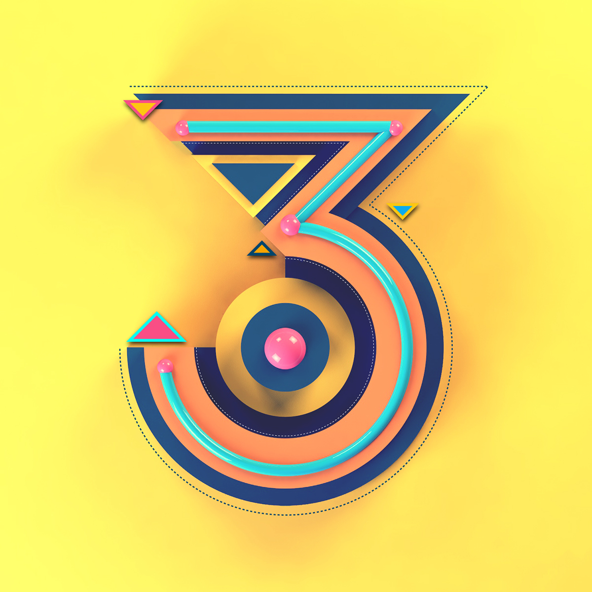 36daysoftype 36days type 3D Illustrator vector collage c4d SketchUP 36daysoftype03