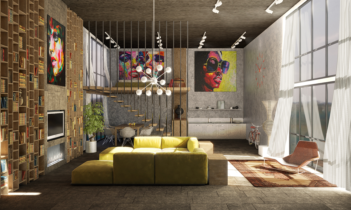 LOFT house Interior design deco great Love Single studio home sofia hi book modern cozy