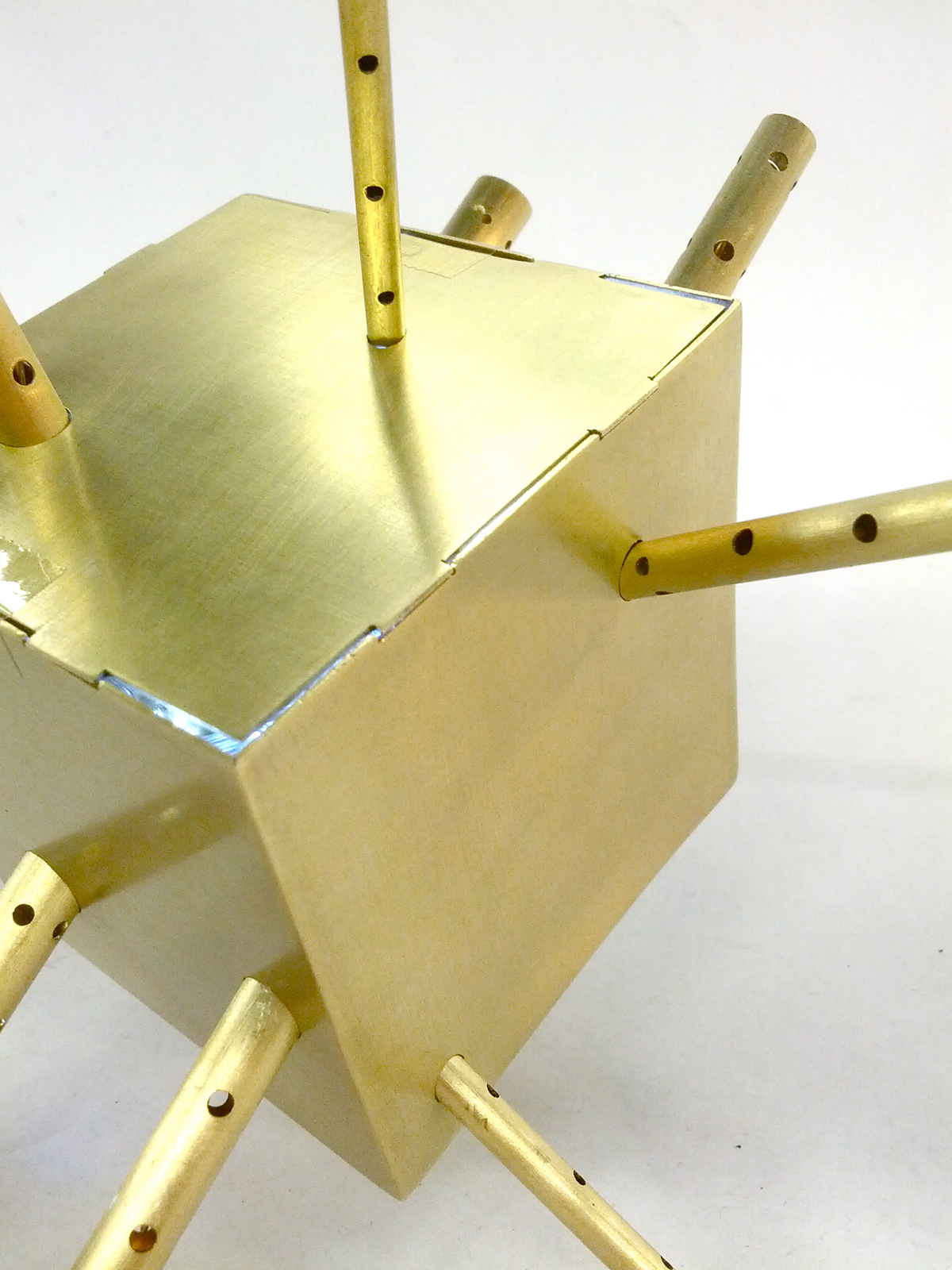 led brass risd cube box
