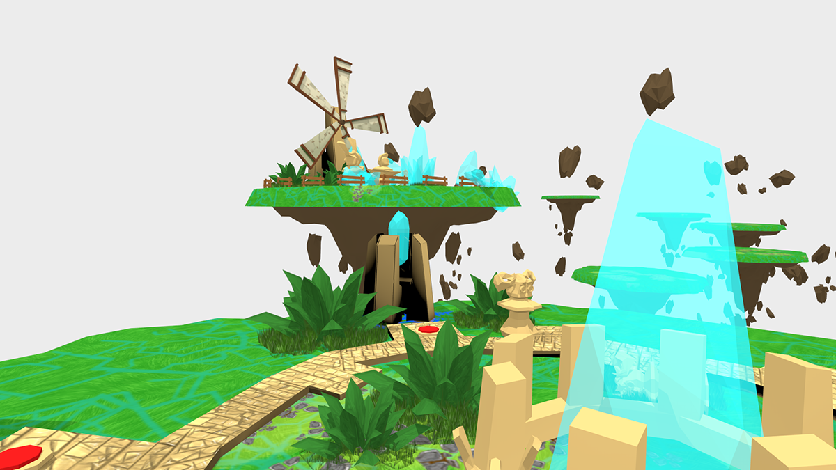 lowpoly 3D game plateform