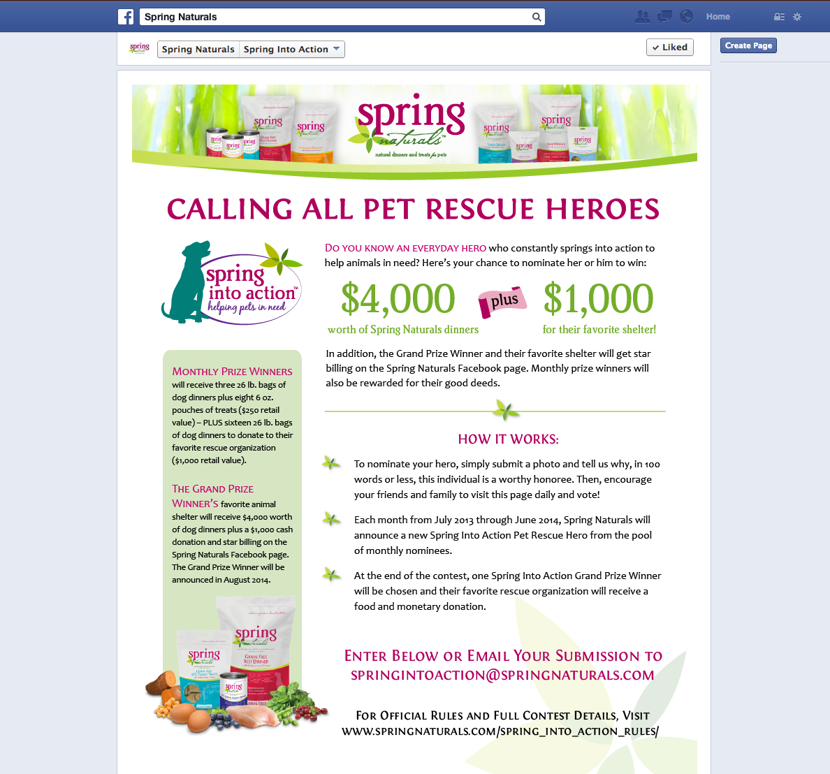 social media dog food Dog social media facebook cover photo Eblast eblast design facebook tab design animal rescues dog shelters food donation Promotional