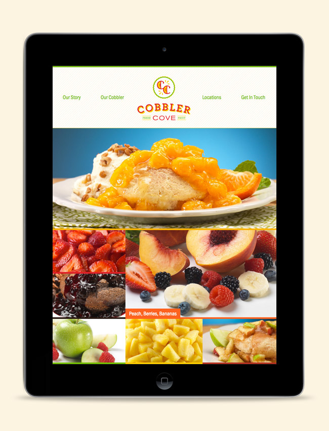 Cobbler Cove dessert Website Responsive icons menu restaurant utah jibe demastrie SLC cobblercove