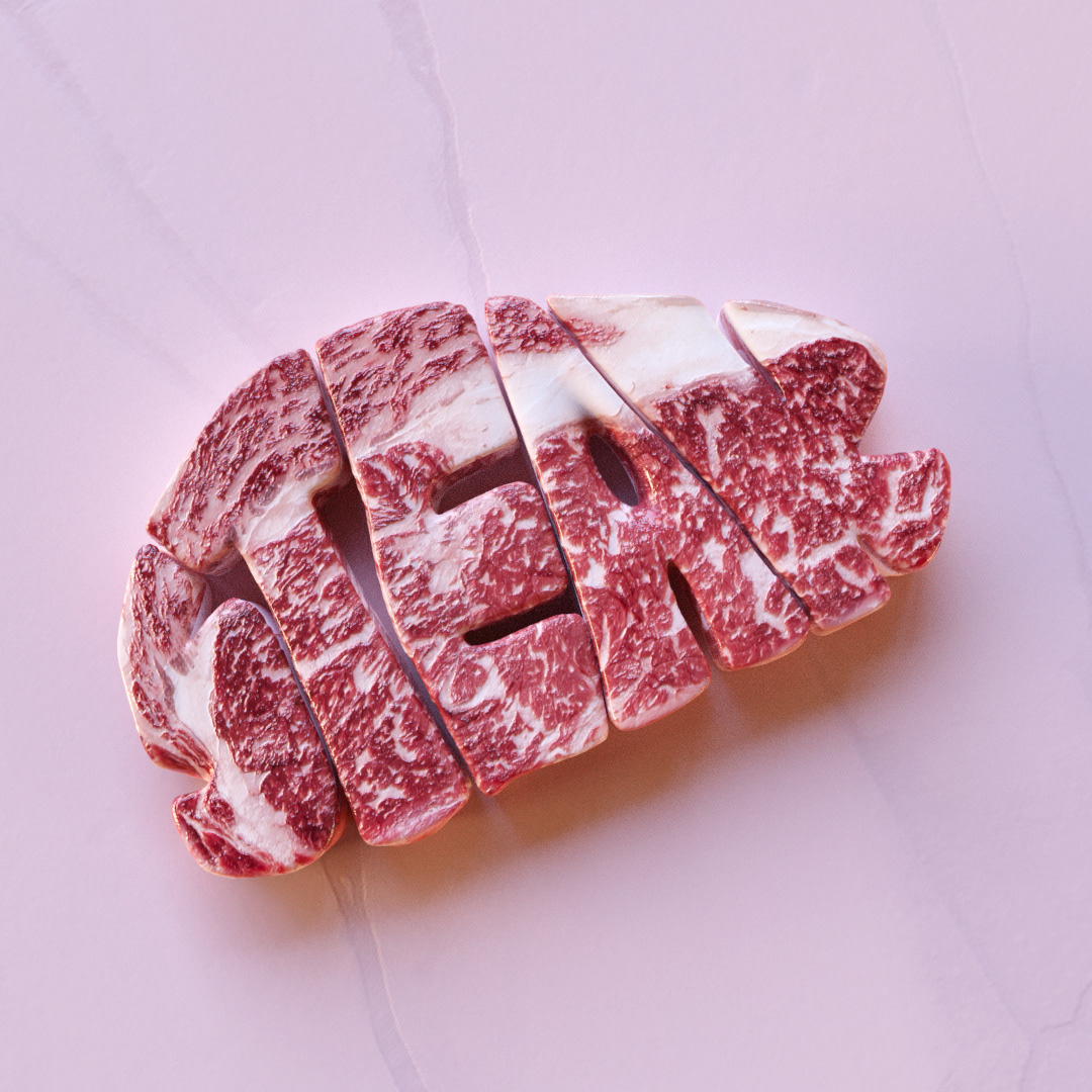 3D 3d art 3D illustration Digital Art  ILLUSTRATION  logo Pizza steak Sushi typography  