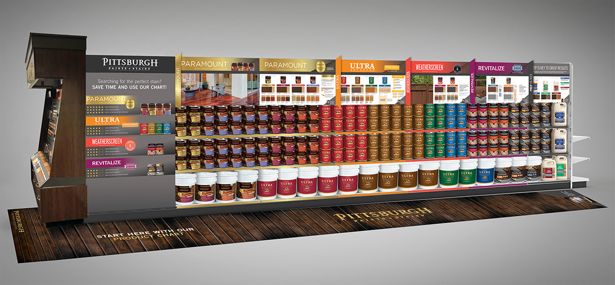 brochures environmental merchandising display pos Retail Aisle Planning stain Stain Packaging wood