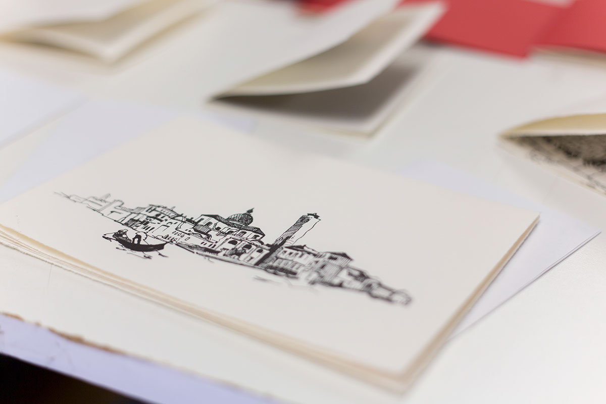 book binding letterpress handmade design editorial journal Italy stitching tour illustrations ink printmaking