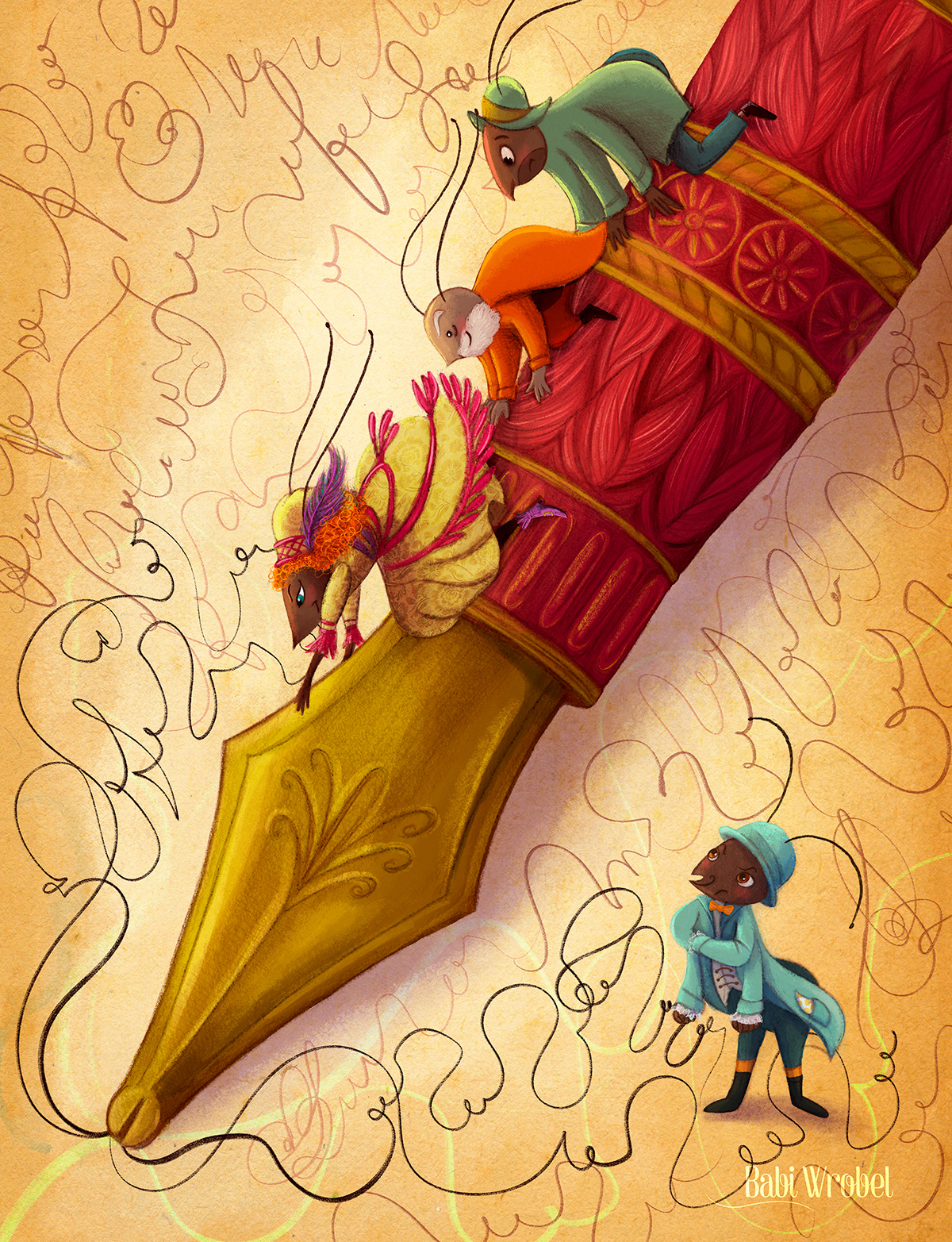 photoshop colored pencil kidlitart kidlit children's book ILLUSTRATION 