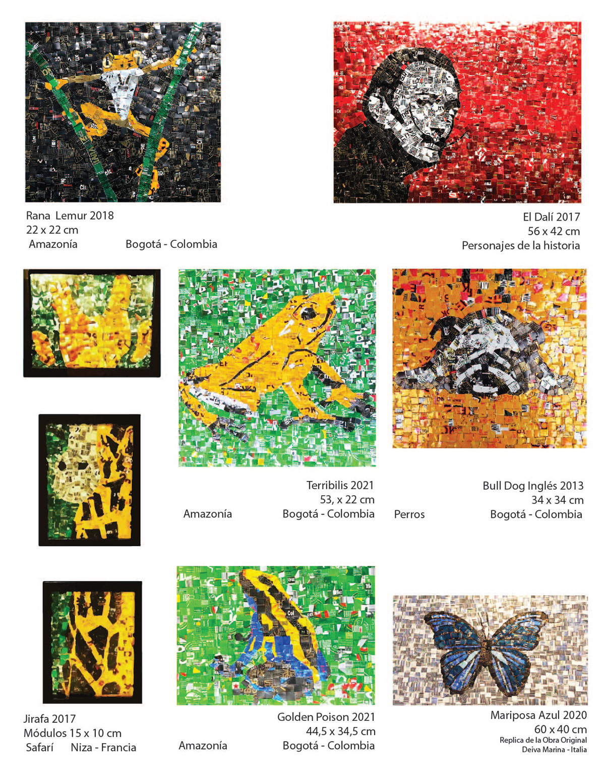 art arte cans cuadros design Latas mosaic mosaico reuse reuso