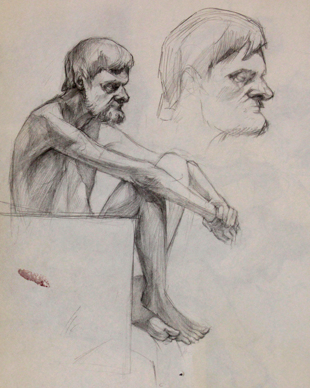sketches people pencil