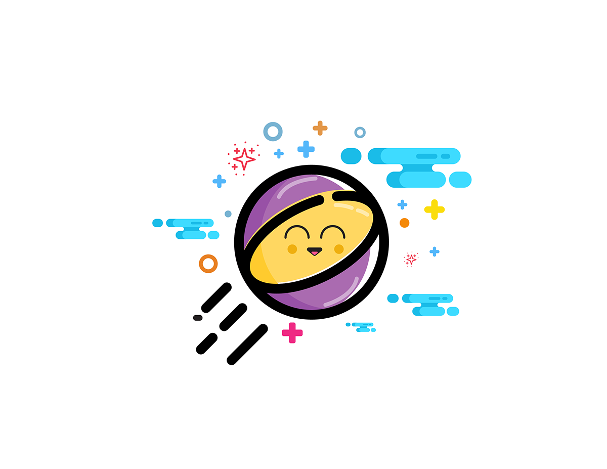 mbe Icon funny cloud lovely ILLUSTRATION  colors line smile