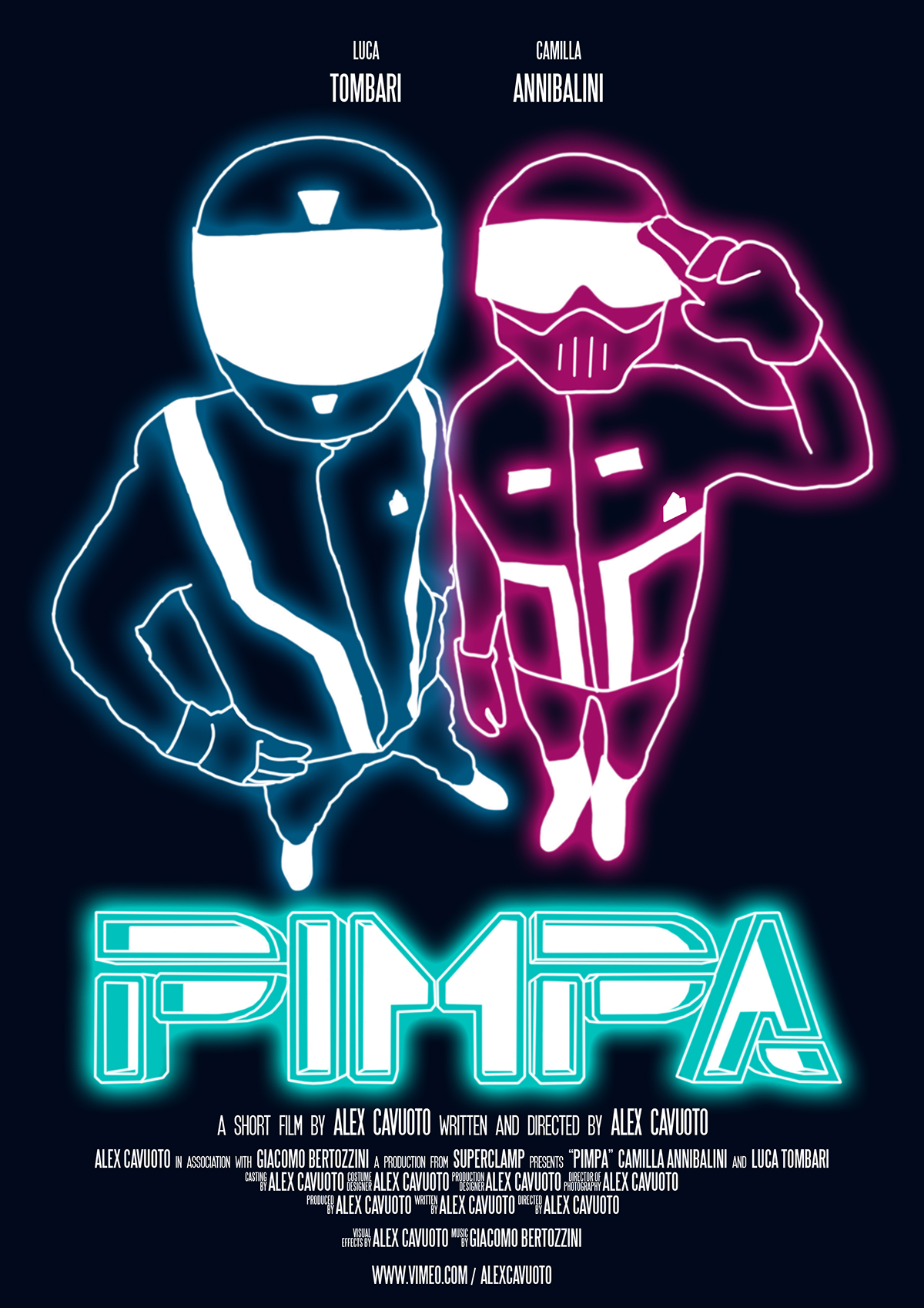 pimpa ALEX CAVUOTO Rotoscope rotoscoping neon Tron sci-fi Space  Opening Title song 2D frame