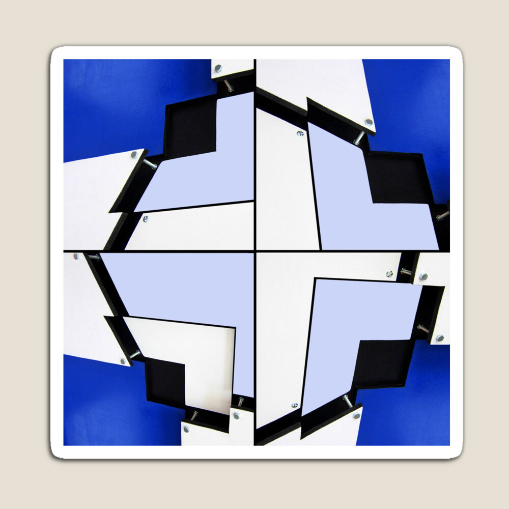 geometric abstract pattern blue composition 3D compositing arts plastiques decoupage Formes Geometriques