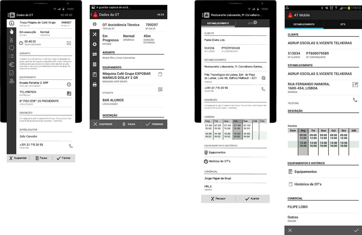 tecnidelta Coffee android app task flow  process design User research