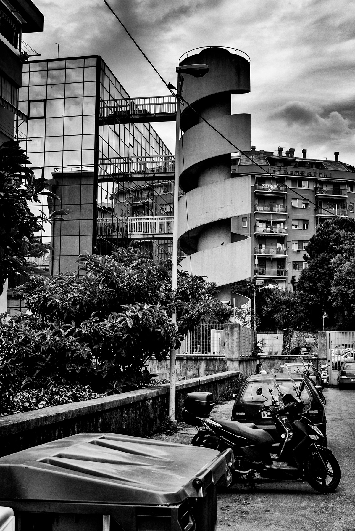 black and white Street genova Urban space