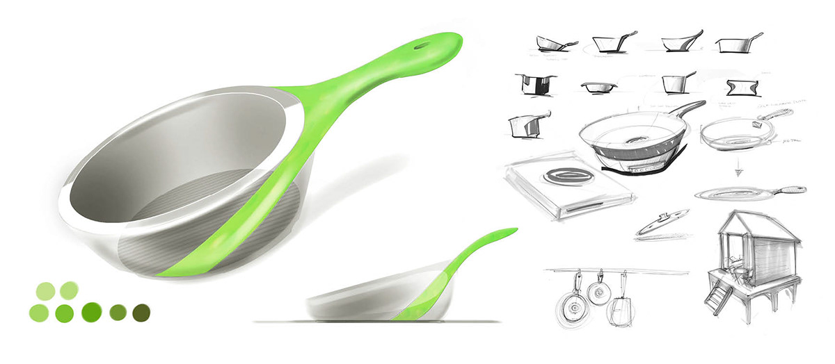 sketching rendering pitchers Blenders trashcan cooking
