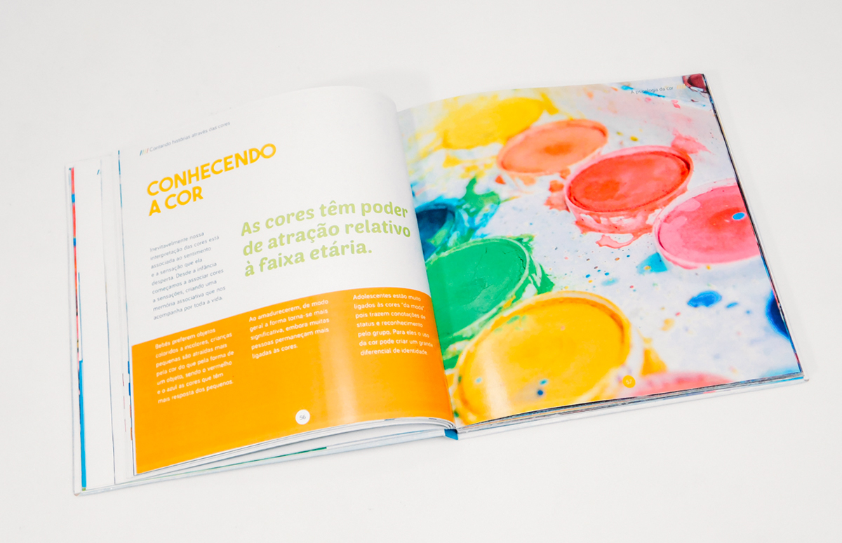 book editorial digramação color Cinema psychology of colors Livro design cor print