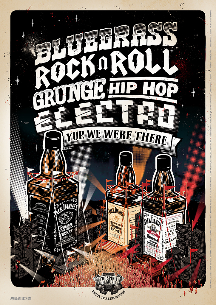 posters fly poster music poster jack daniels punk Street alcohol grunge festival