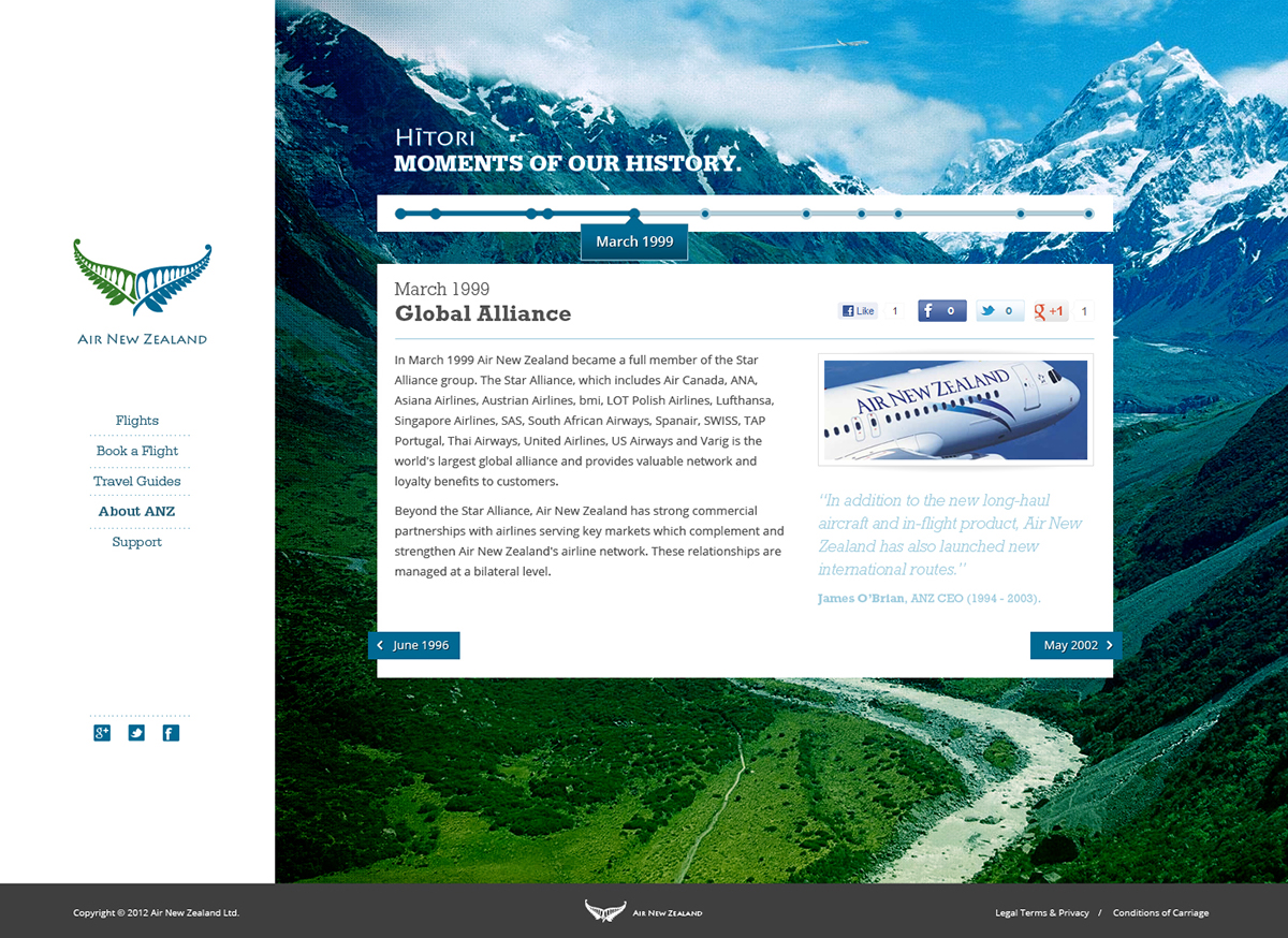 student airline redesign blue and green New Zealand air company