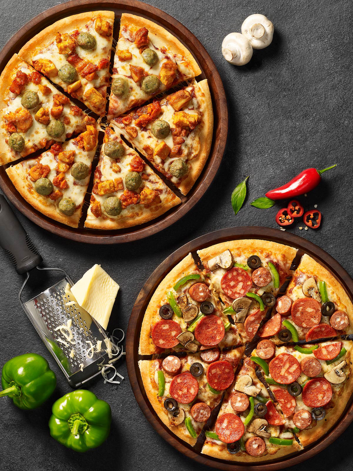 food photography food styling Pizza Pizza Hut stone slate px3 2017 silver