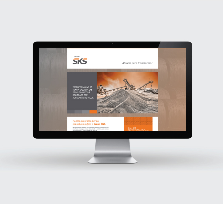Rebrand grupo sks arquitetura de marcas brasilia mineração Engenharia metalúrgica redesign construction Mining