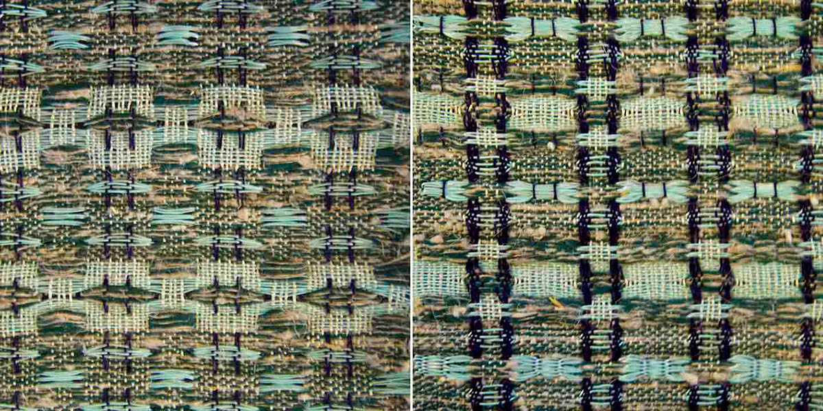 pattern fabric sample Woven handwoven weaving handmade reversible
