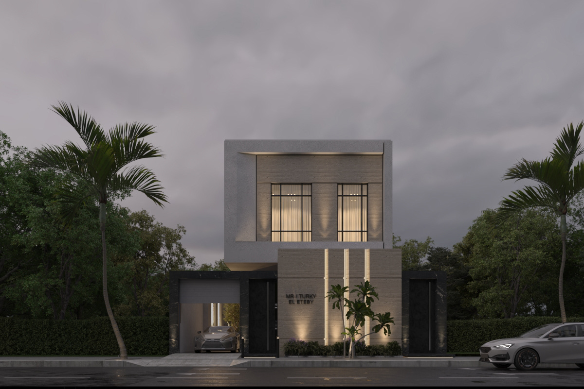 modern exterior Villa house exterior design visualization architecture 3ds max vray corona