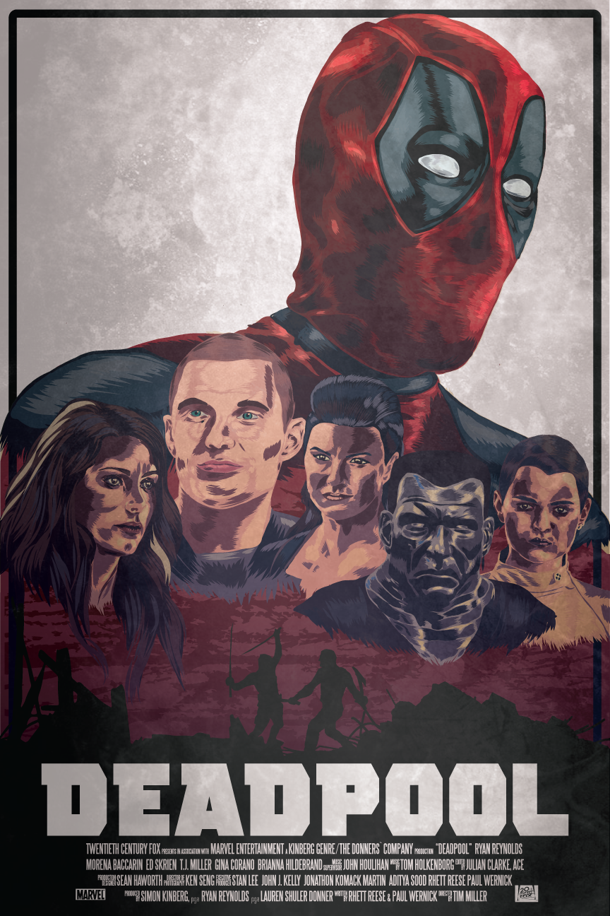 Deadpool Movie Poster deadpool vector poster movie poster Illustrator marvel comics x-men Ryan Reynolds