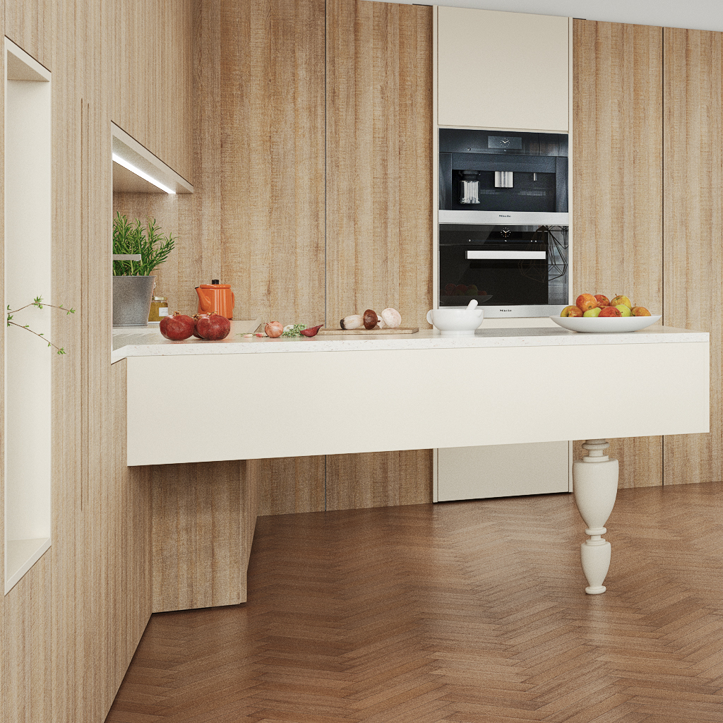 modo GTR shader Hdri lighting Hybrid IC archviz living room kitchen
