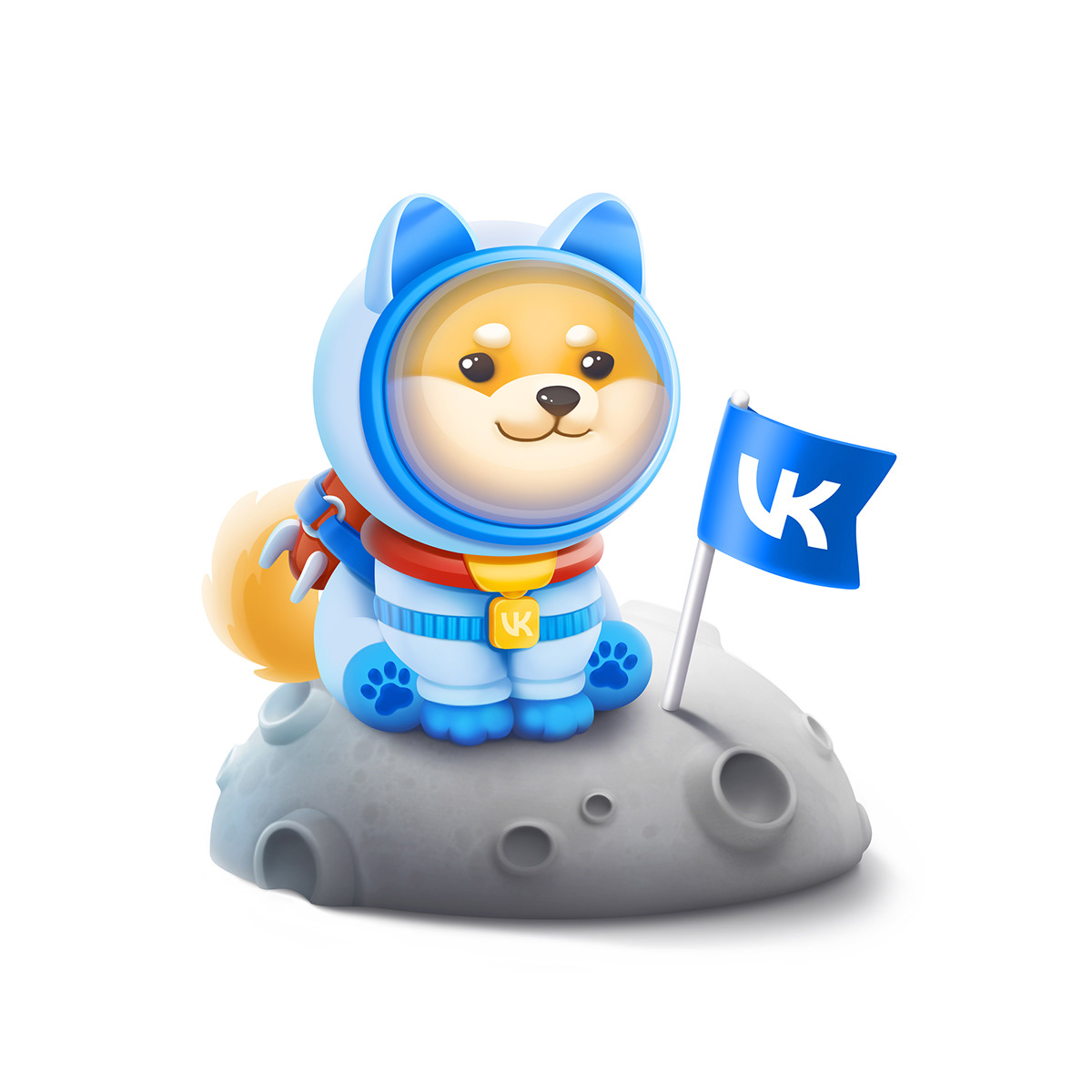 cartoon Cat Character design  cosmonaut cute Digital Art  dog gift 2д вк