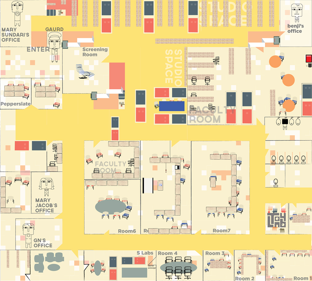 Mapping map mood map colours srishti college campus college campus icons information information design