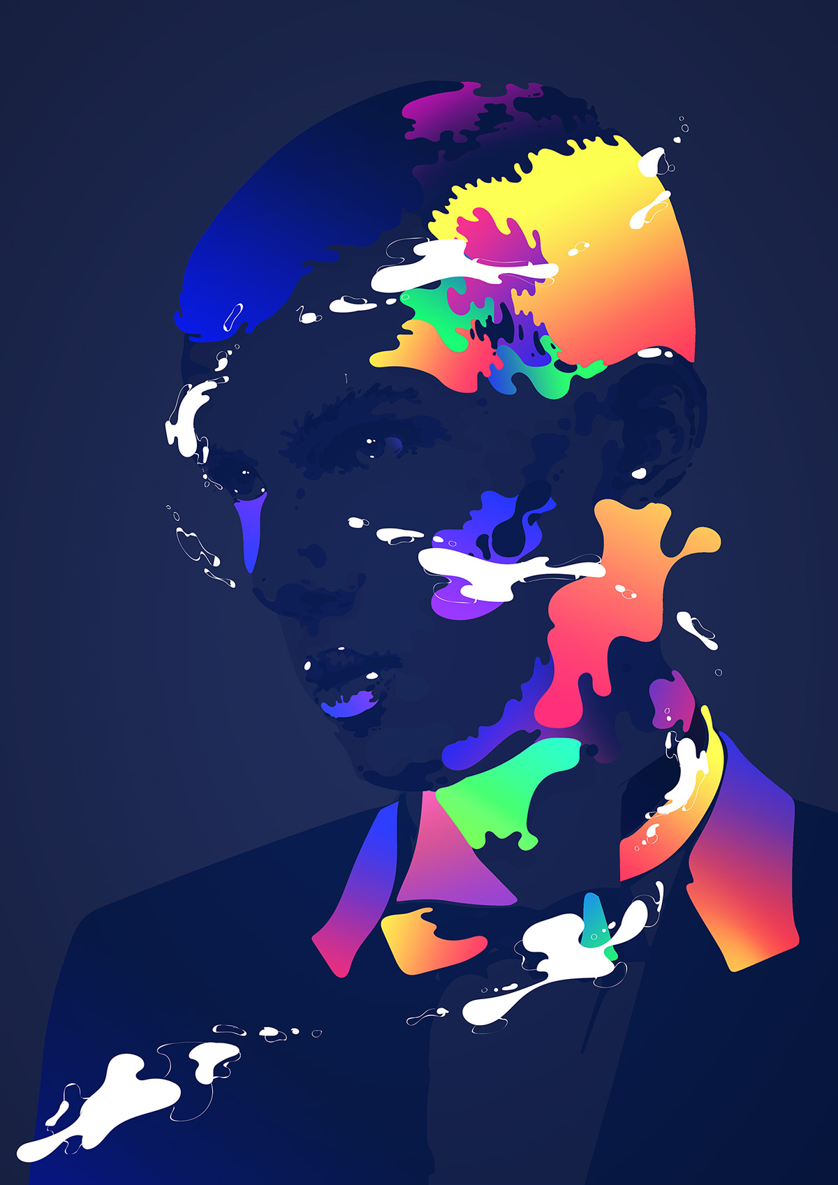 musician color pantone miguel Stromae adobe adobemax portrait magazine dj Singer spotify playlist Illustrator photoshop