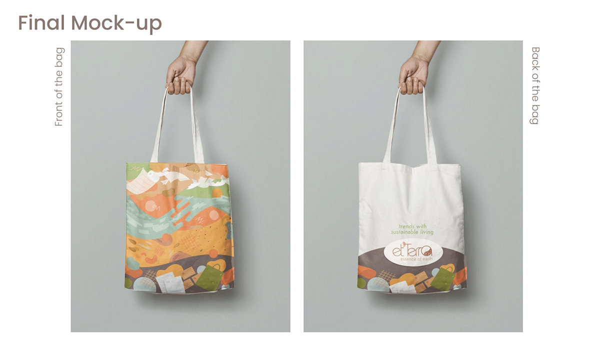 bag packaging earth essence etterra package design  Packaging plastic pollution Sustainable Tote Bag