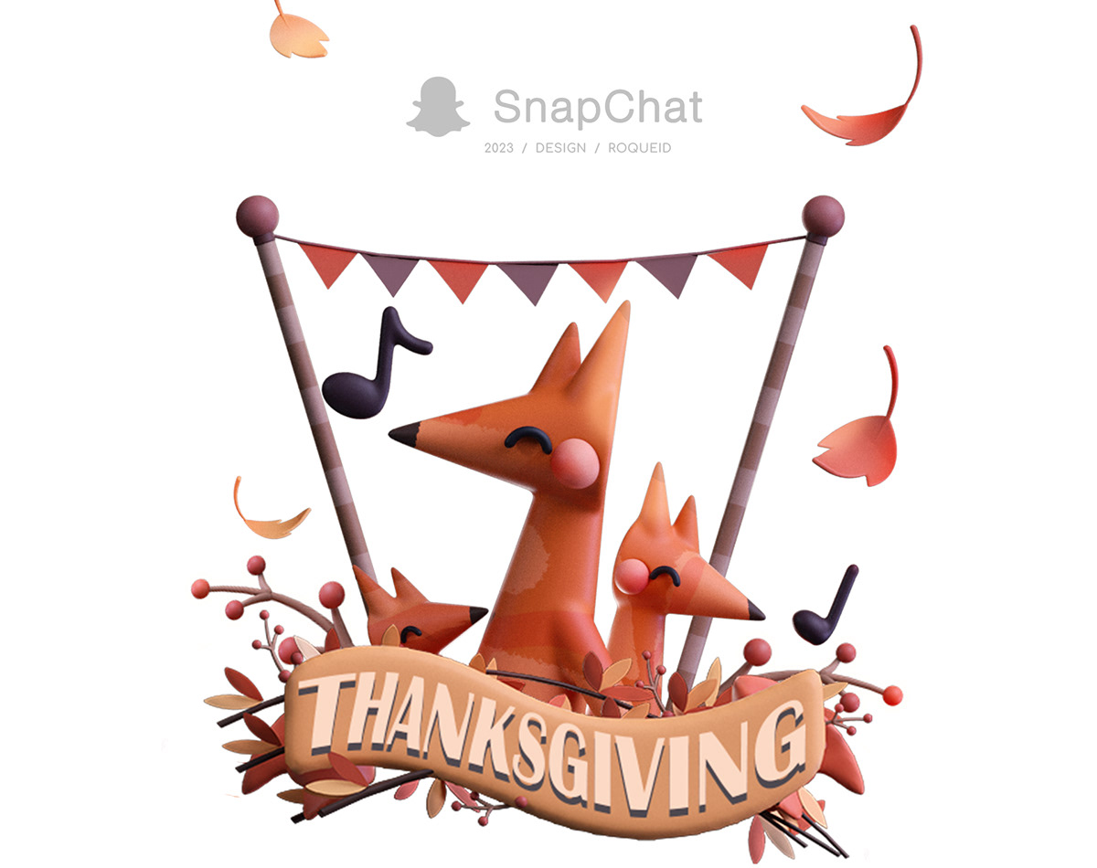 3D kawaii 3d artwork thanksgiving thanksgiving day snapchat stickers filter animation  November