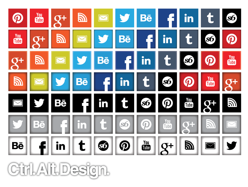 social media  Icons logo vector