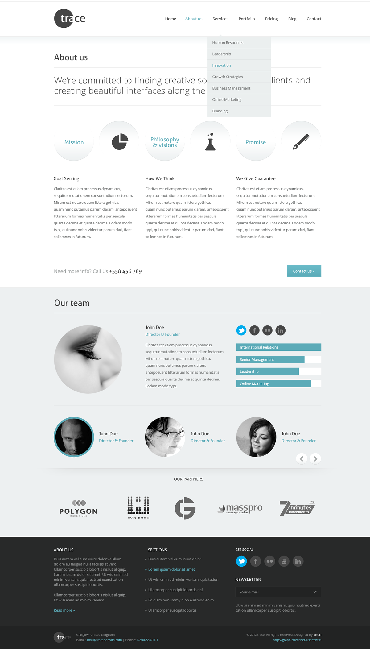 Blog business circular clean corporate creative elegant minimal modern portfolio professional Responsive Web White
