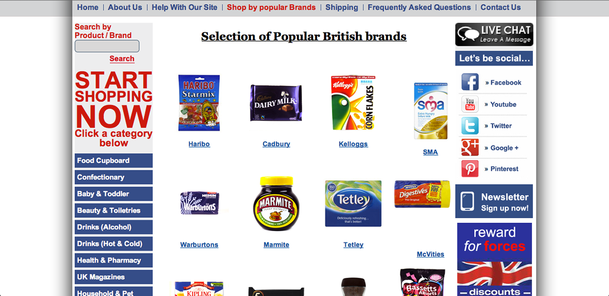British Food Store online Expats Supermarket Consulting