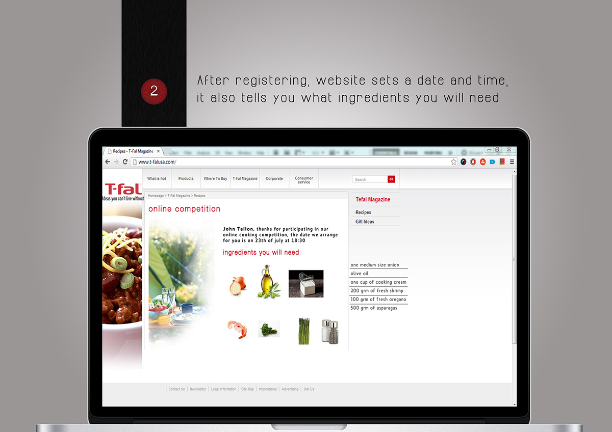Tefal  competition Integrated Advertising online competition application  tefal application creative advertising