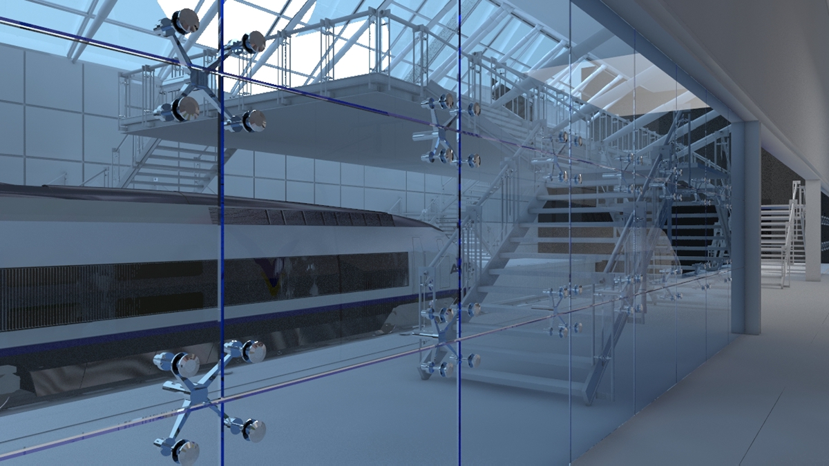 architecture train station rendering vray Transportation Design